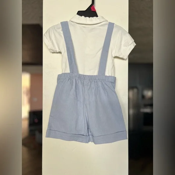 Stylish White and Blue Toddler Outfit sz 12/18M EUC - Picture 7 of 7